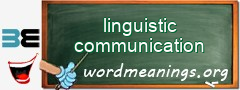 WordMeaning blackboard for linguistic communication